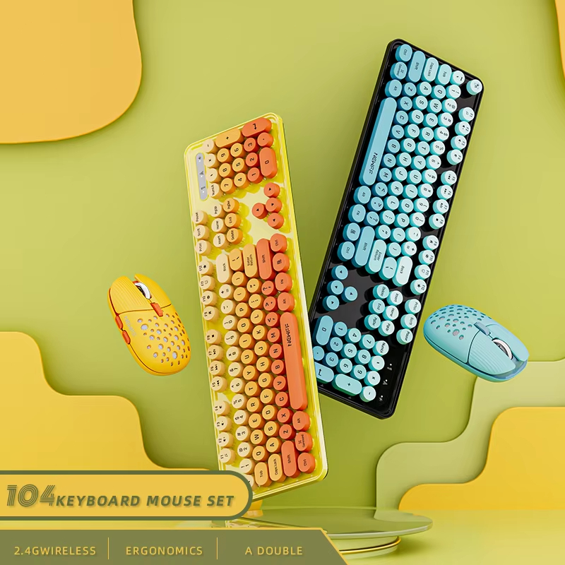 Retro Gaming Kc - 104 Keys 2.4G Wireless Gaming Keyboard