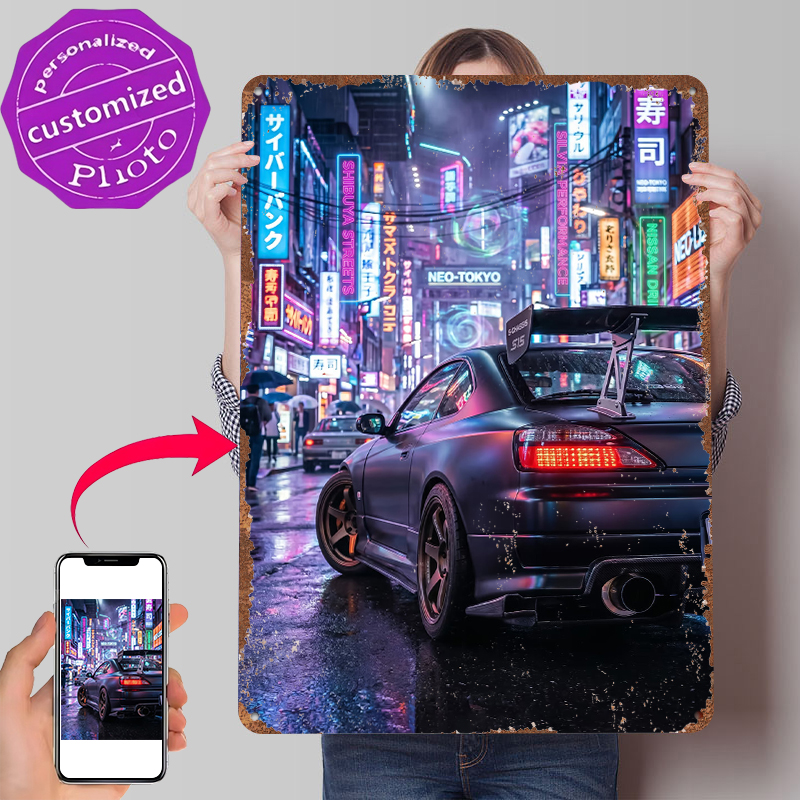 Retro Gaming Tokyo - Cyberpunk Silvia S15 Car in Neo-Tokyo