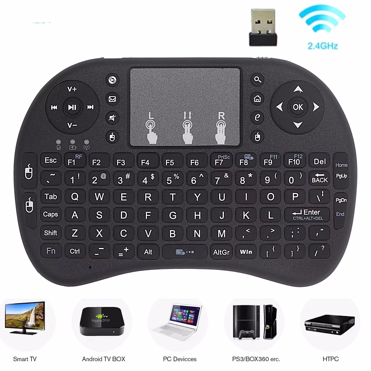 Retro Gaming Corps - Wireless Keyboard Air Mouse Spanish French