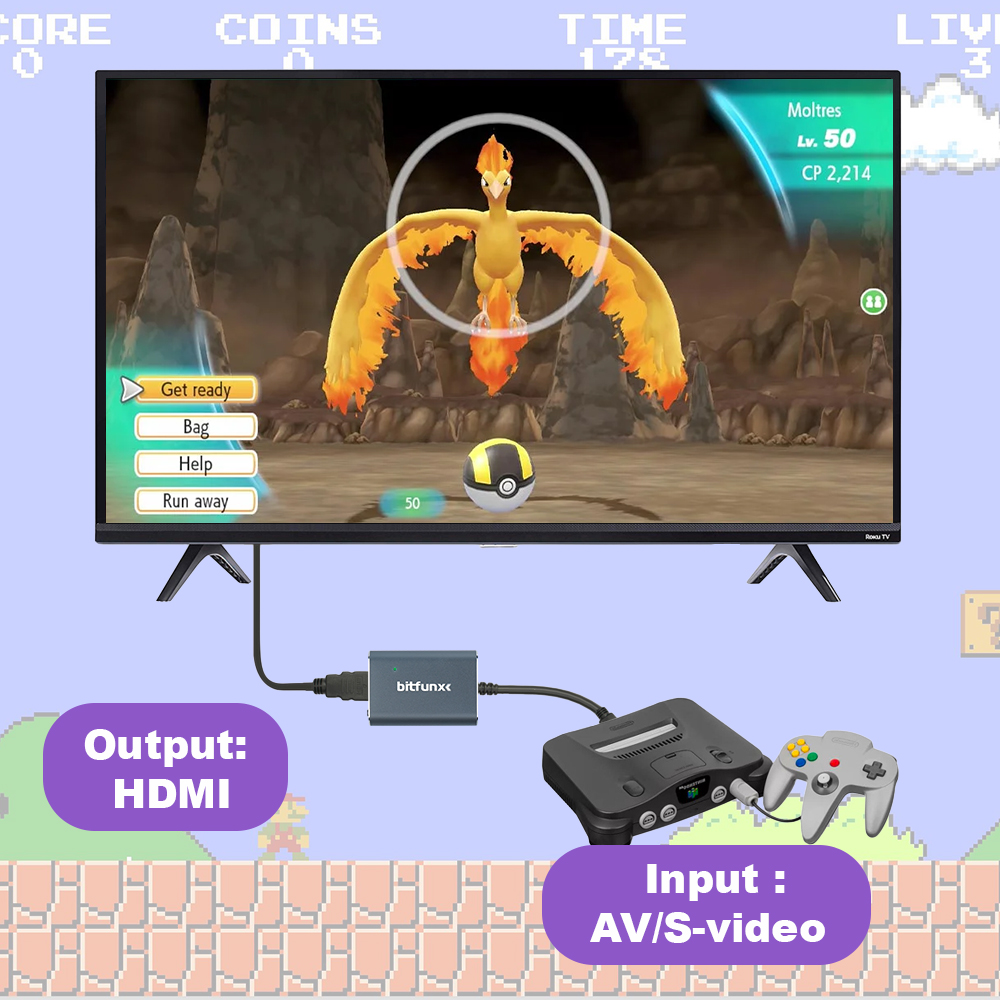 Bitfunx 720P Svideo / AV To HD - Retro Gaming Aesthetic recensione e prezzo