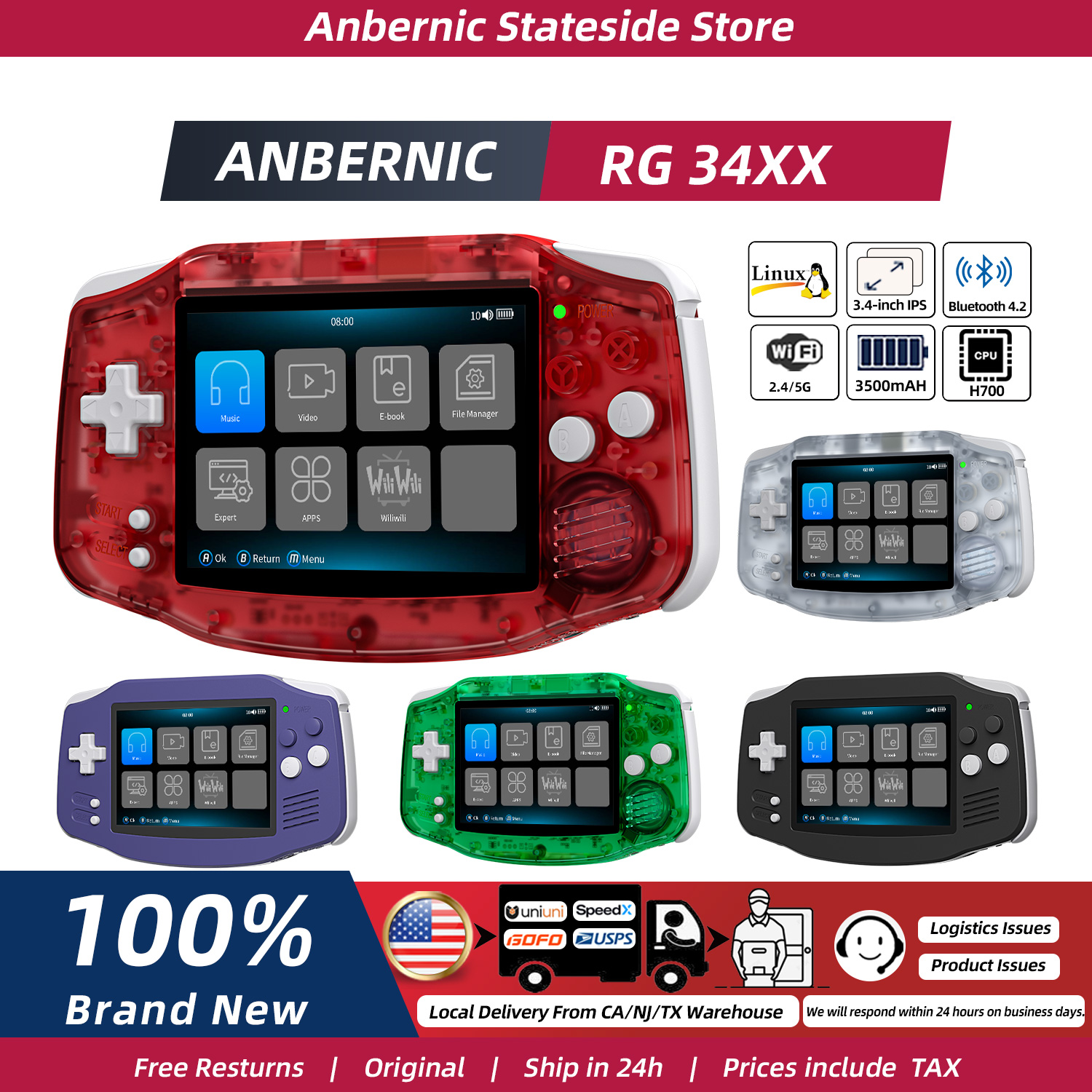 ANBERNIC RG34XX Retro Handheld - Retro Gaming Qss recensione e prezzo