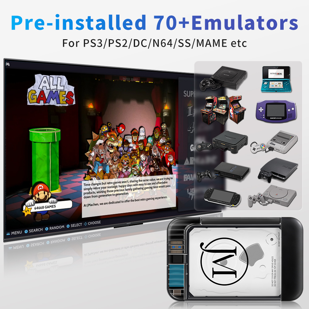 RETROBAT Portable 500G Gaming  - Retro Gaming Ps2 recensione e prezzo
