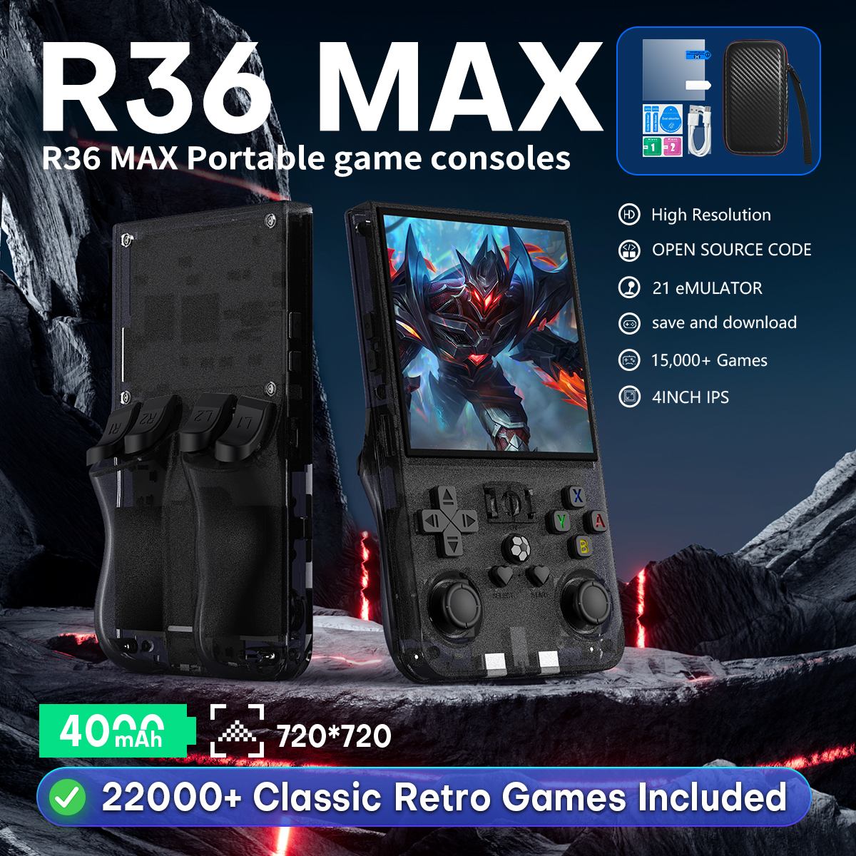 Open Source R36MAX Portable Vi - Retro Gaming Aesthetic recensione e prezzo