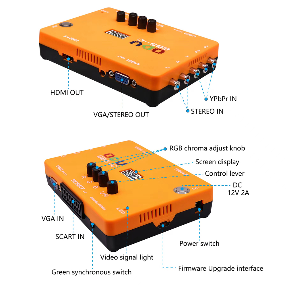 ODV-GBS-C Component/VGA/Scart  - Retro Gaming Aesthetic recensione e prezzo