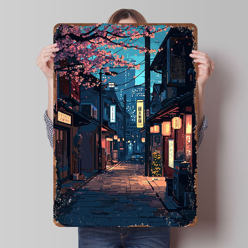 Tokyo Japan Pixel Art Tin Plaq - Retro Gaming Tokyo recensione e prezzo