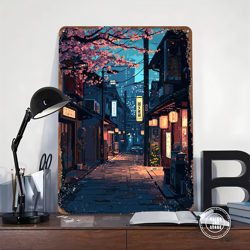 Tokyo Japan Pixel Art Tin Plaq - Retro Gaming Tokyo recensione e prezzo