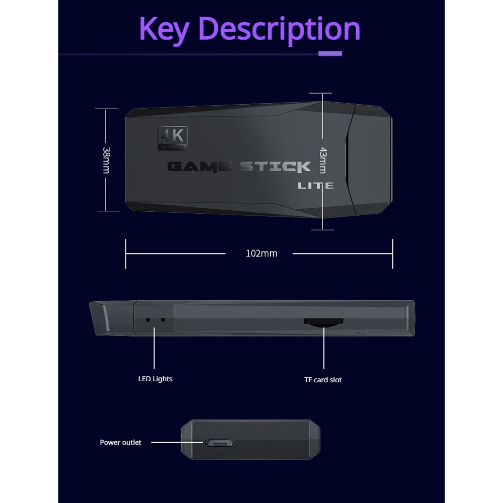 Portable 4K Retro Game Stick C - Retro Gaming Qss recensione e prezzo