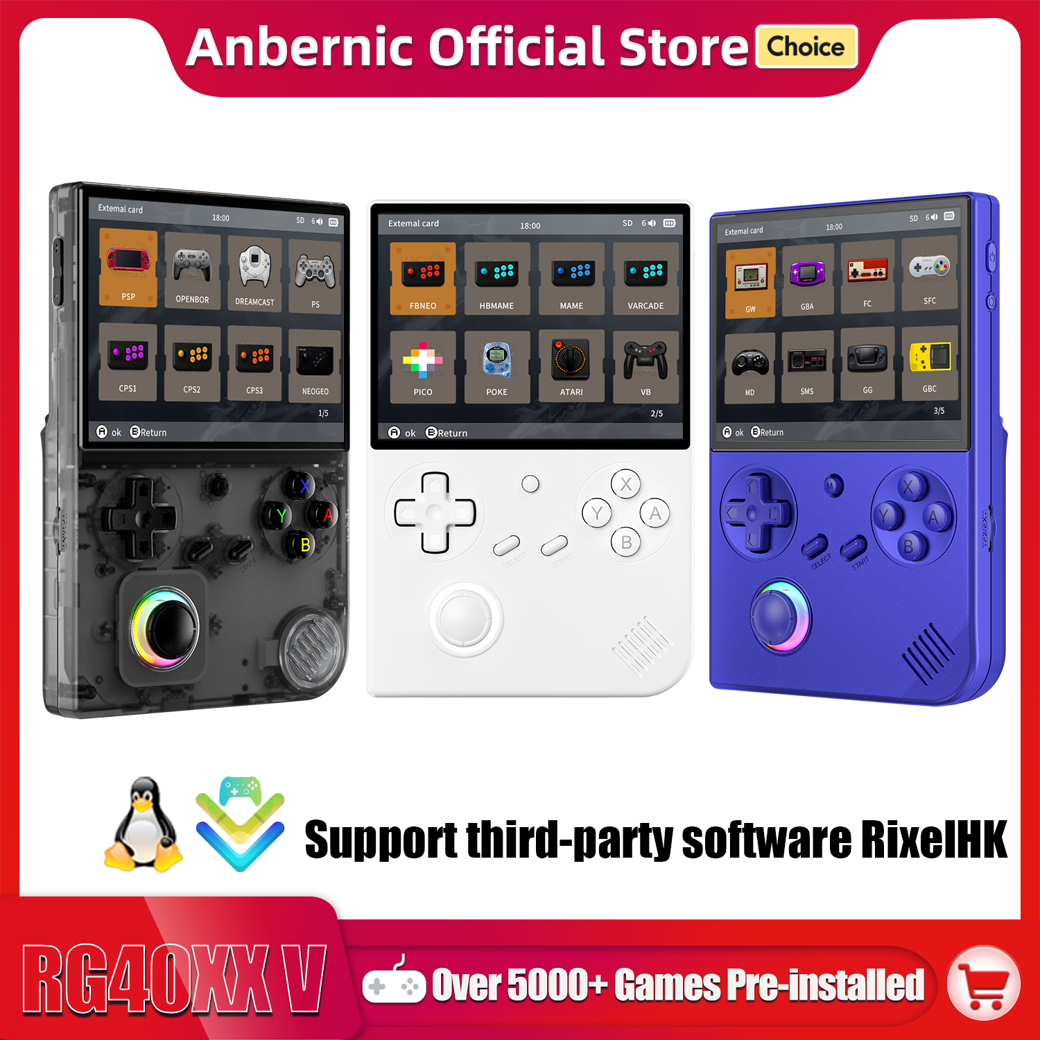Anbernic RG 40XXV 64 Bit Linux - Retro Gaming Qss recensione e prezzo
