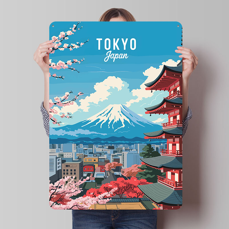 Tokyo Japan Travel Tin Plaque  - Retro Gaming Tokyo recensione e prezzo