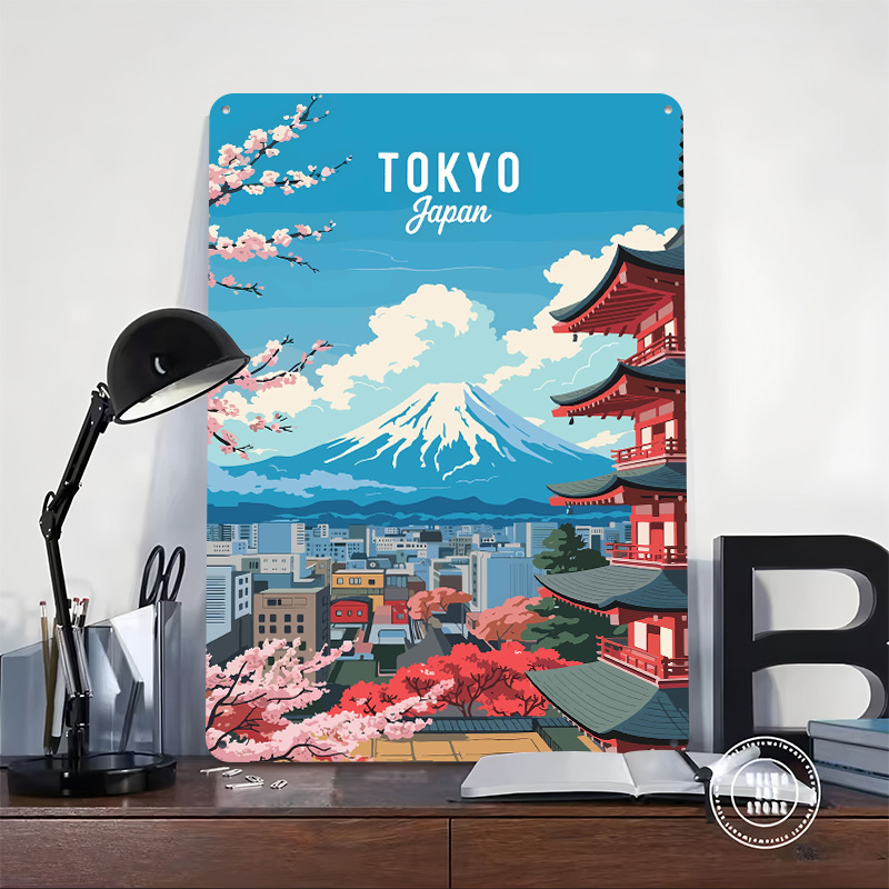 Tokyo Japan Travel Tin Plaque  - Retro Gaming Tokyo recensione e prezzo