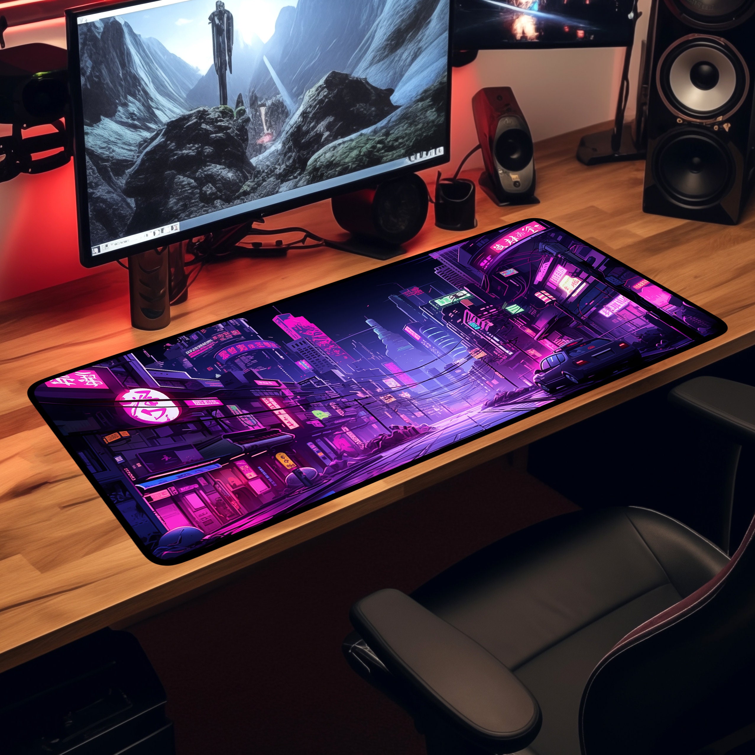 Neon Tokyo Desk Mats, Retro St - Retro Gaming Tokyo recensione e prezzo