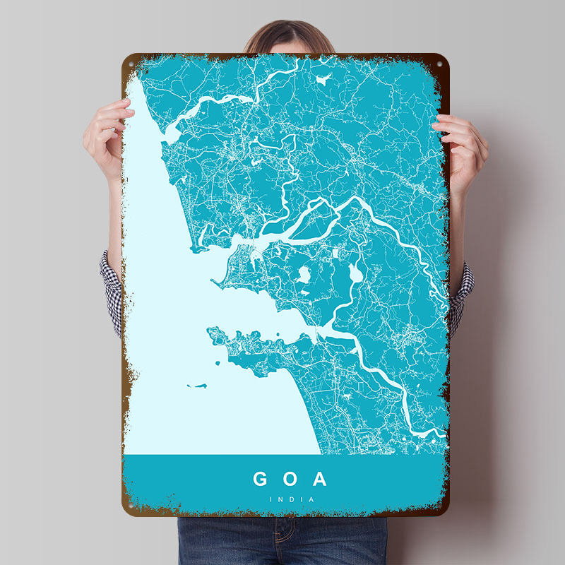 Goa India Map Print Poster Cus - Retro Gaming India recensione e prezzo