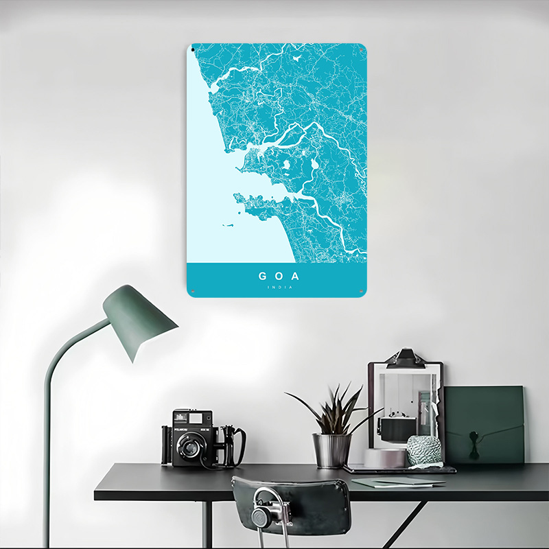 Goa India Map Print Poster Cus - Retro Gaming India recensione e prezzo