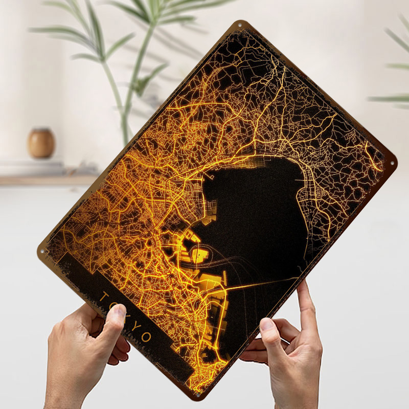 Tokyo City Gold Poster Wall Ar - Retro Gaming Tokyo recensione e prezzo