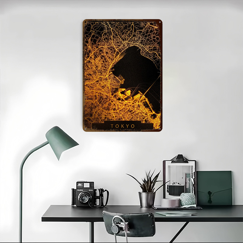 Tokyo City Gold Poster Wall Ar - Retro Gaming Tokyo recensione e prezzo