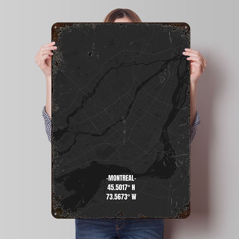 Montreal Map Metal Poster Cust - Retro Gaming Montreal recensione e prezzo