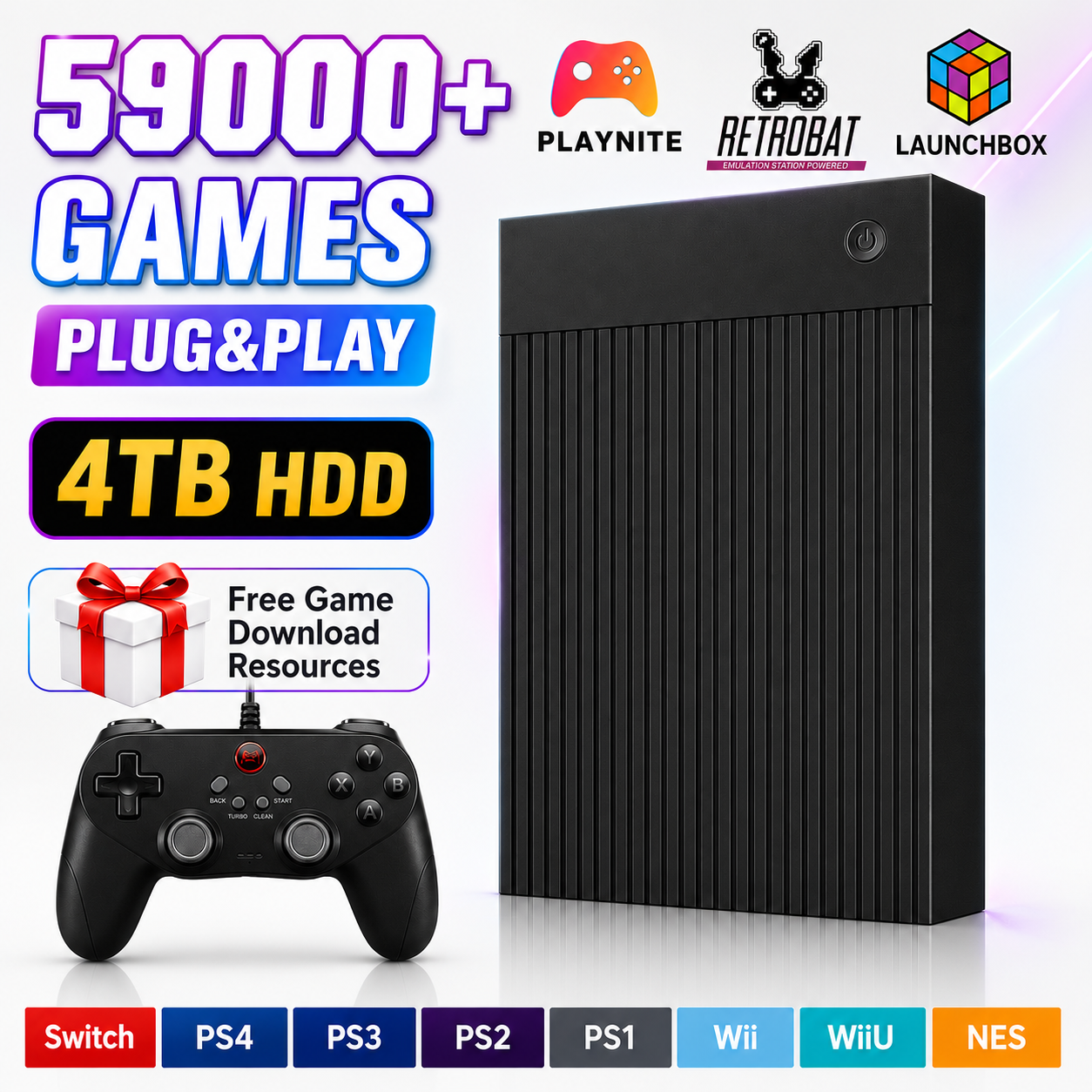 Portable 4TB Gaming HDD with 5 - Retro Gaming Ps2 recensione e prezzo