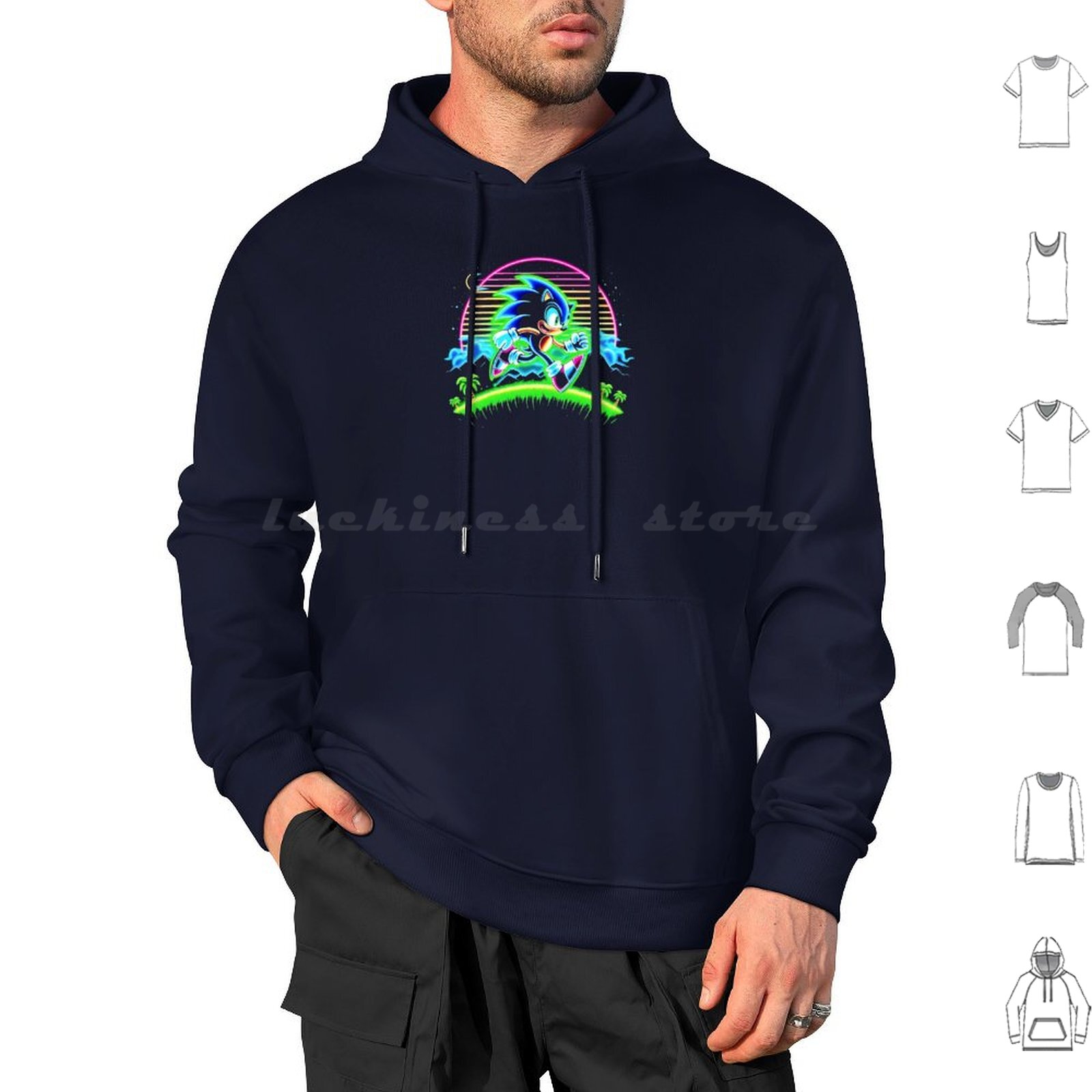 Neon Hoodies Long Sleeve The H - Retro Gaming Icons recensione e prezzo