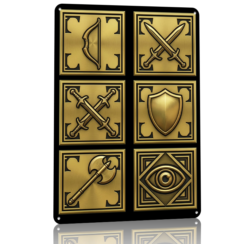 Fantasy Game Icons Tinplate Po - Retro Gaming Icons recensione e prezzo